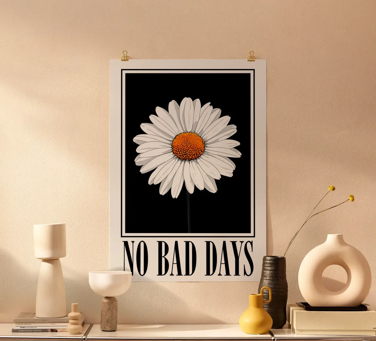 Niente giorni difficili Daisy carta hahnemühle da inspirational quote