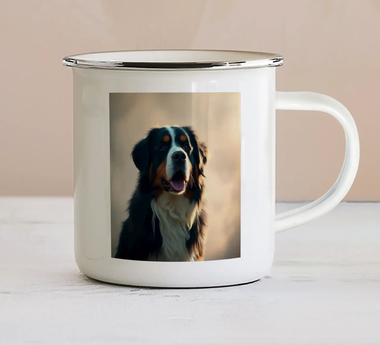 Bellissimo cane da montagna bernese #176 tazza in smalto da Yumis.Beargang.and.Me