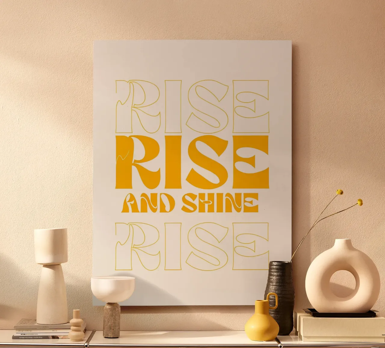 Svegliati e risplendi Retro alluminio dibond da inspirational quote