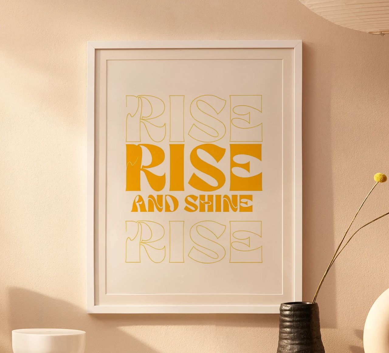 Rise and Shine Retro poster by inspirational quote