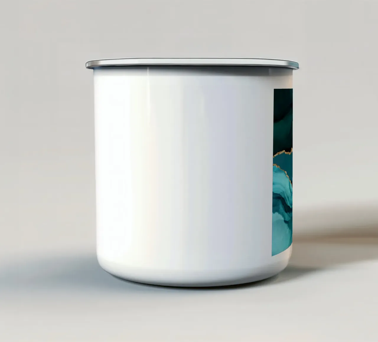 Texture agata oro e verde acqua 12 tazza in smalto da Gemstone Textures