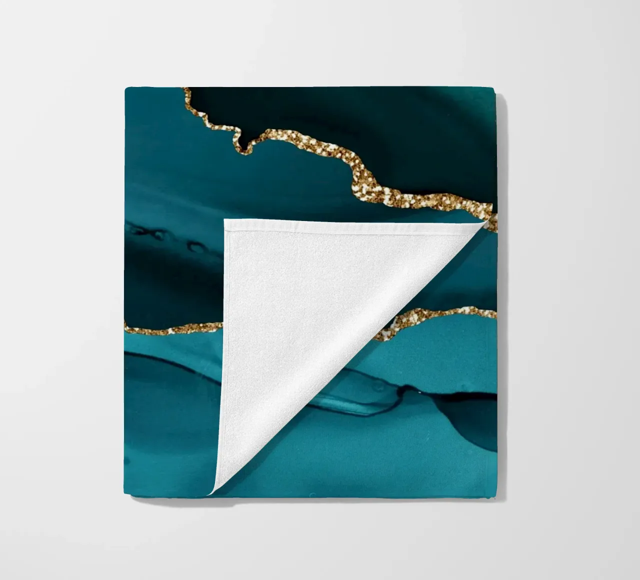 Texture agata oro e verde acqua 12 telo mare da Gemstone Textures