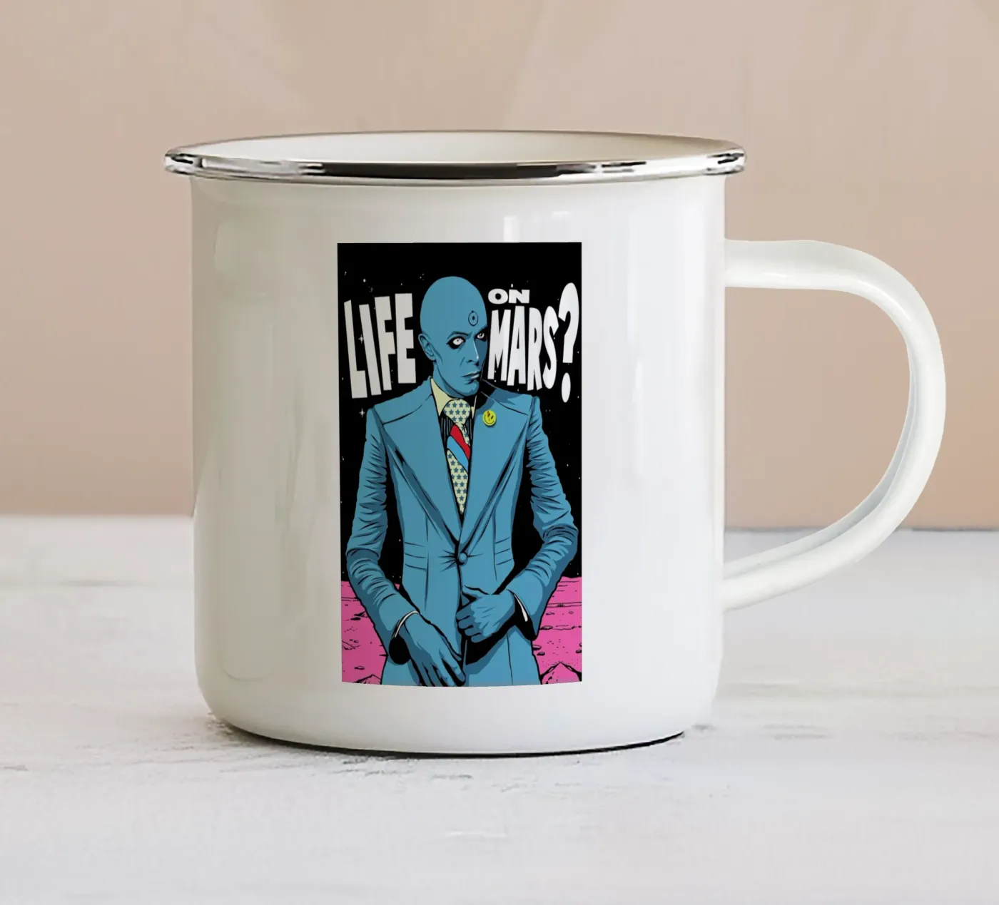 Mars enamel mug by Butcher Billy