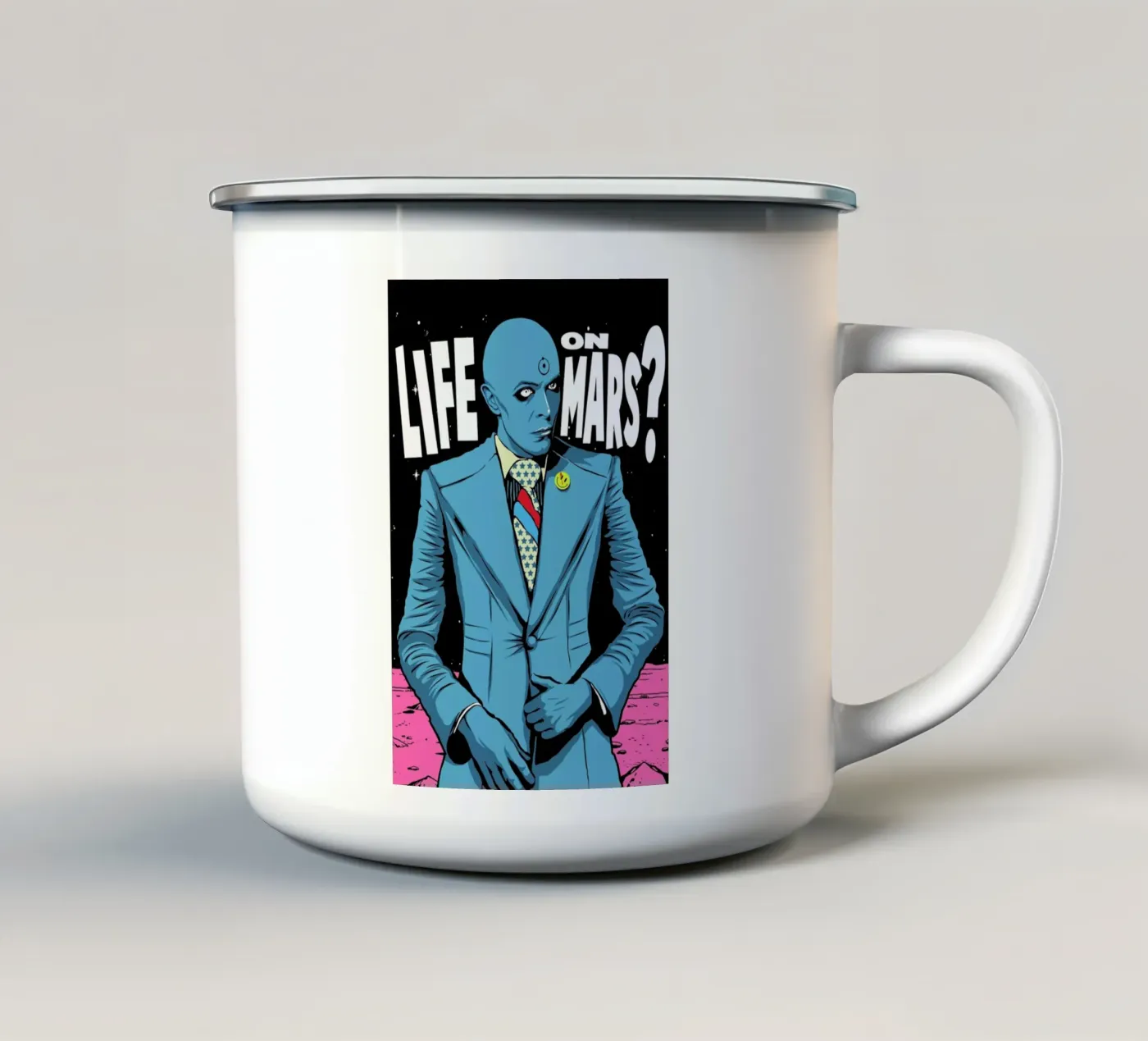 Mars enamel mug by Butcher Billy
