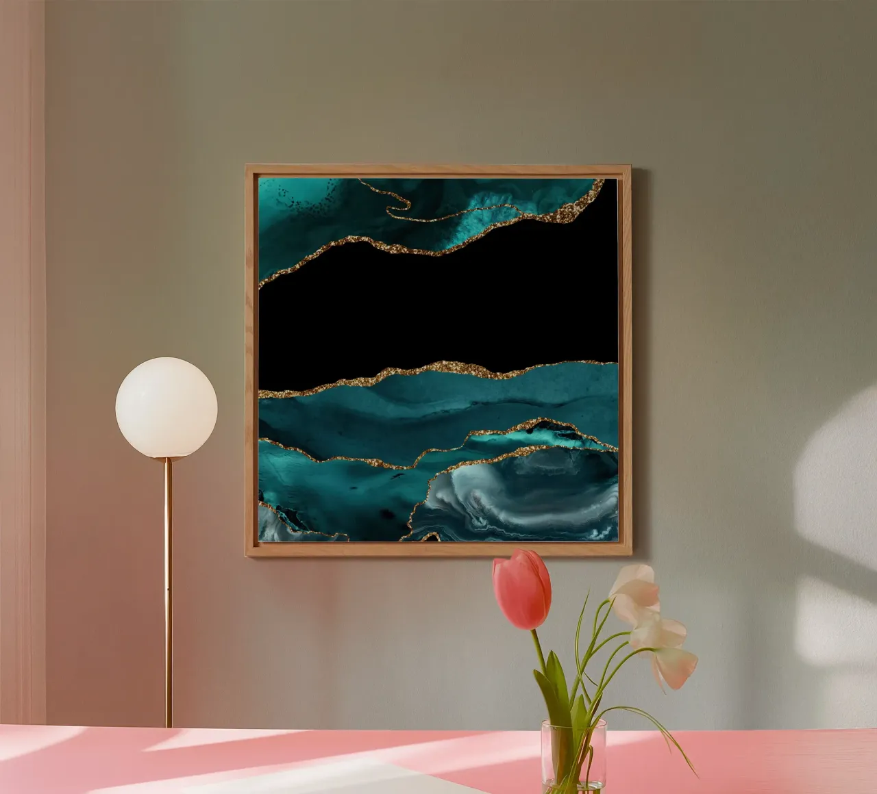 Texture Agata verde e oro 15 pannello forex da Gemstone Textures