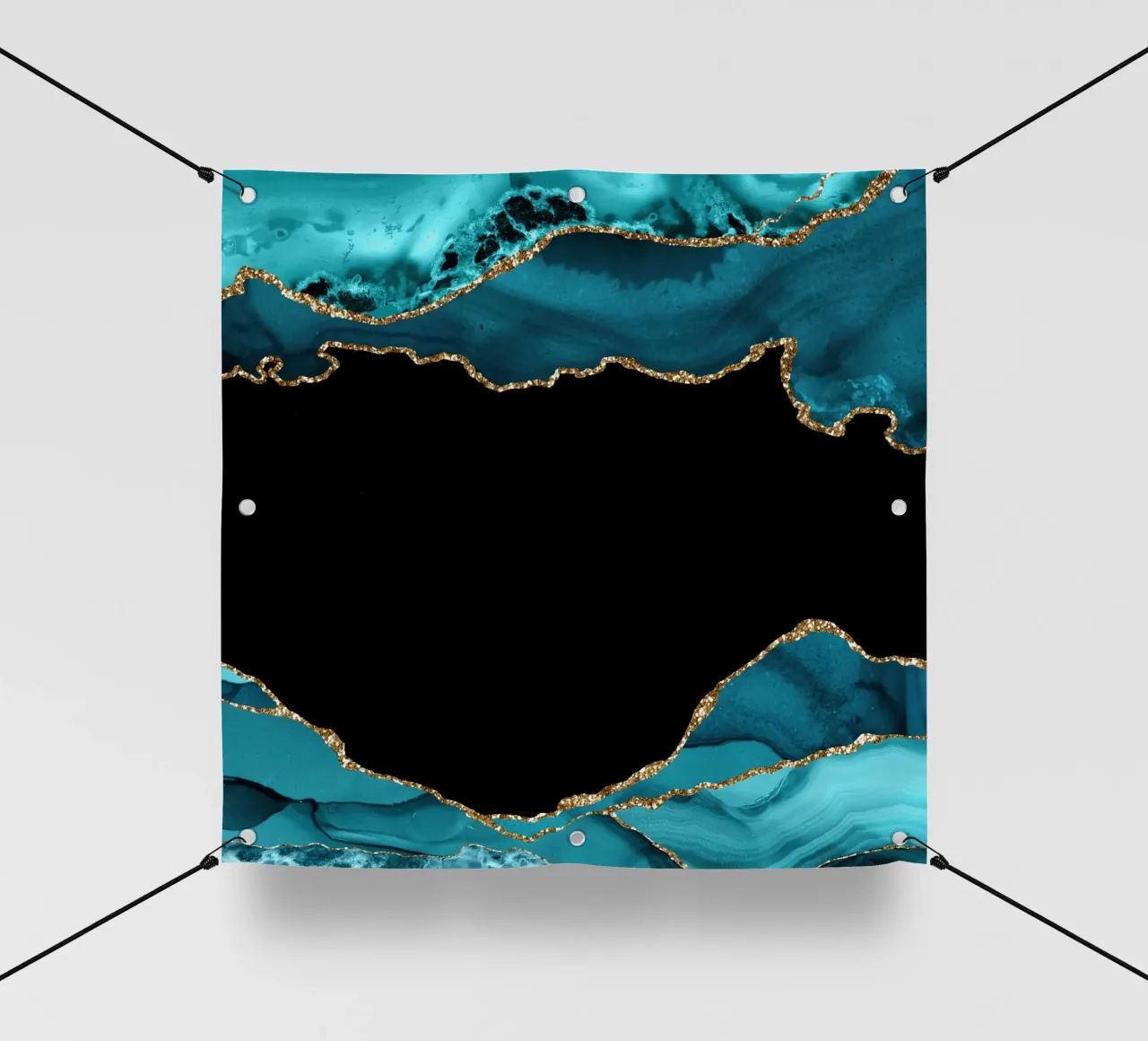 Texture agata verde acqua e oro 17 telo in pvc da Gemstone Textures