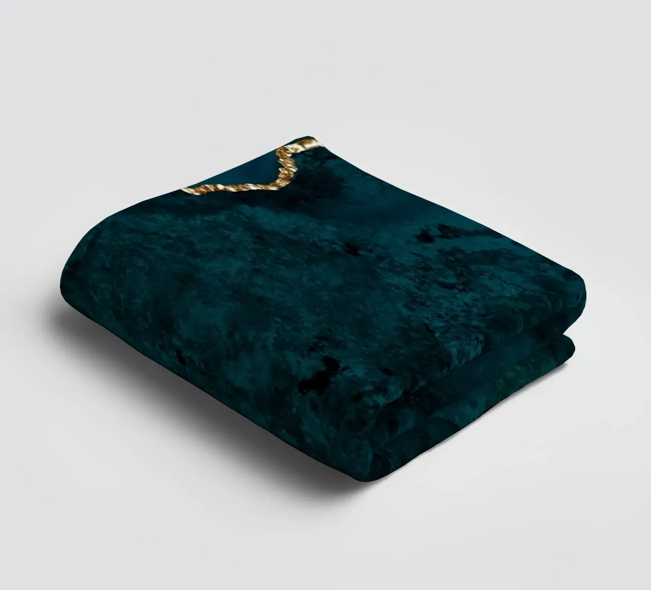 Teal & Gold Agate Texture 18 towel by Gemstone Textures