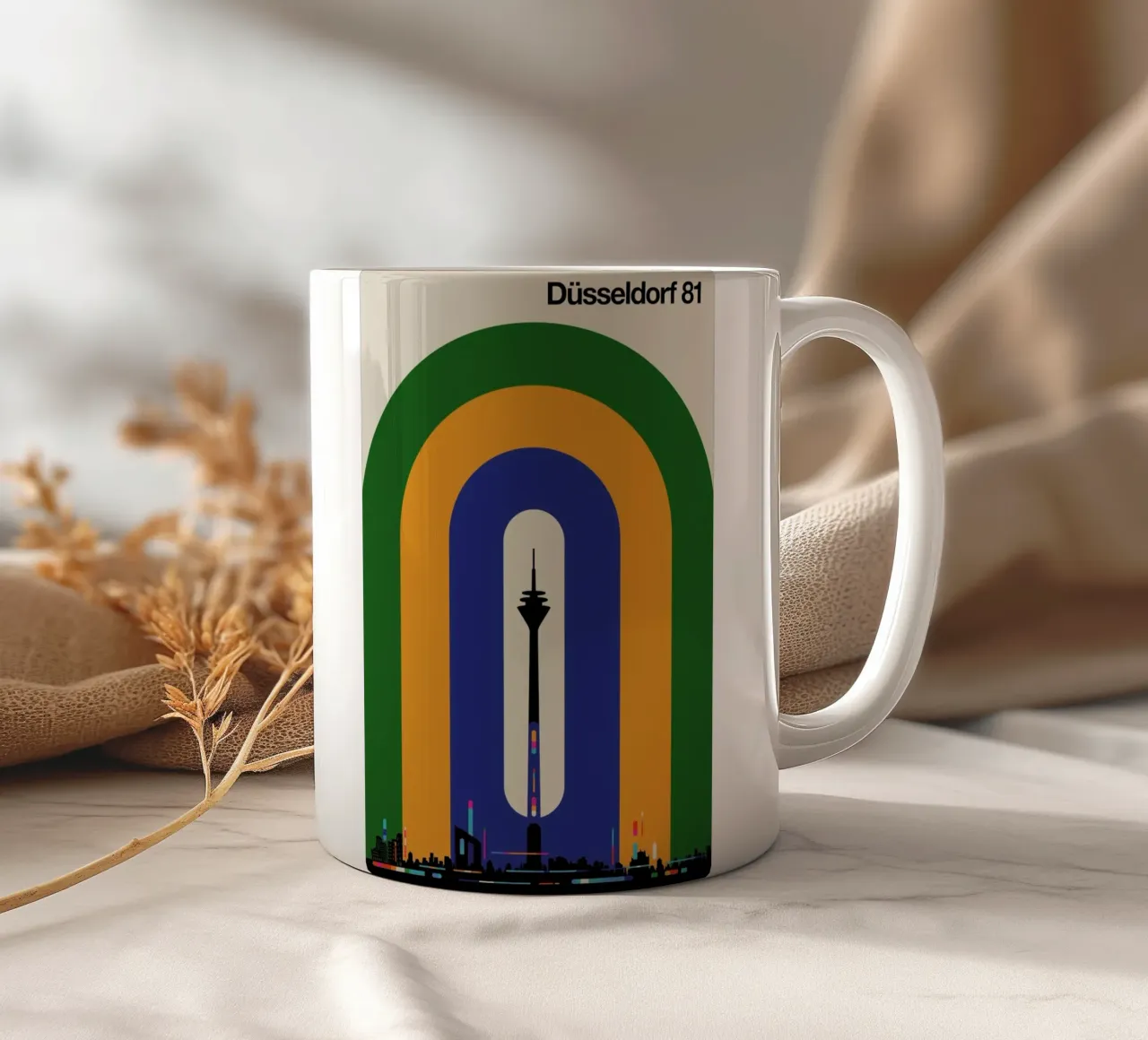 Düsseldorf 81 ceramic mug by Bo Lundberg