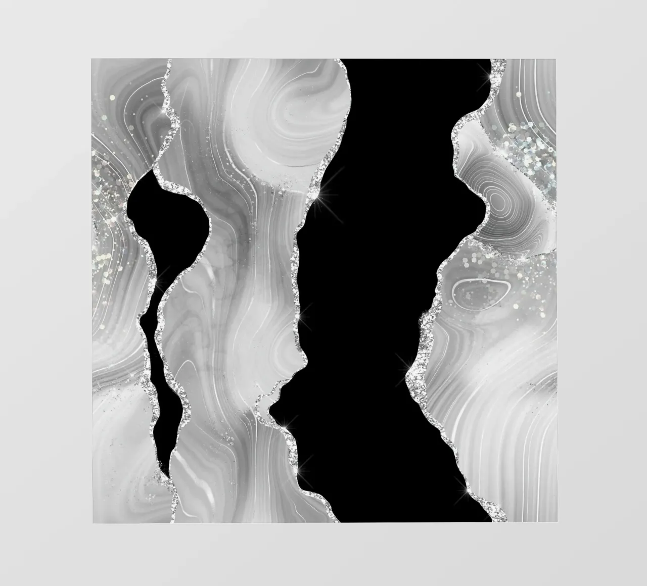 Ágata Textura Brillo Blanco y Plata 04 lámina retroiluminada de Gemstone Textures