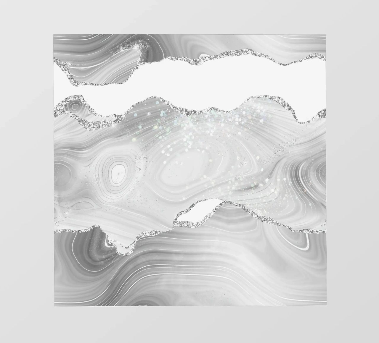 Agata glitterata bianca e argento Texture 06 telo in pvc da Gemstone Textures
