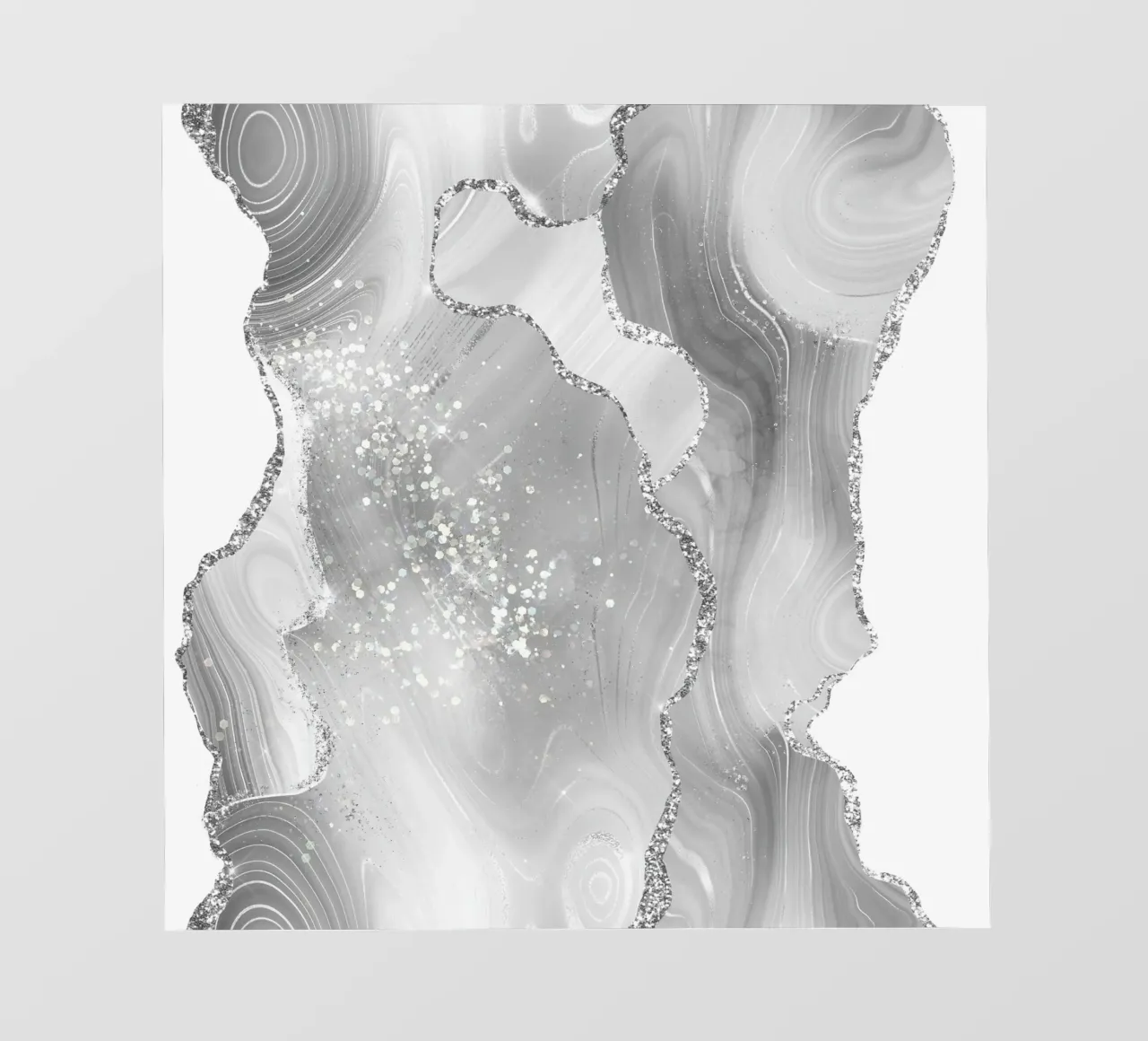 Agata glitterata bianca e argento Texture 08 telo in pvc da Gemstone Textures