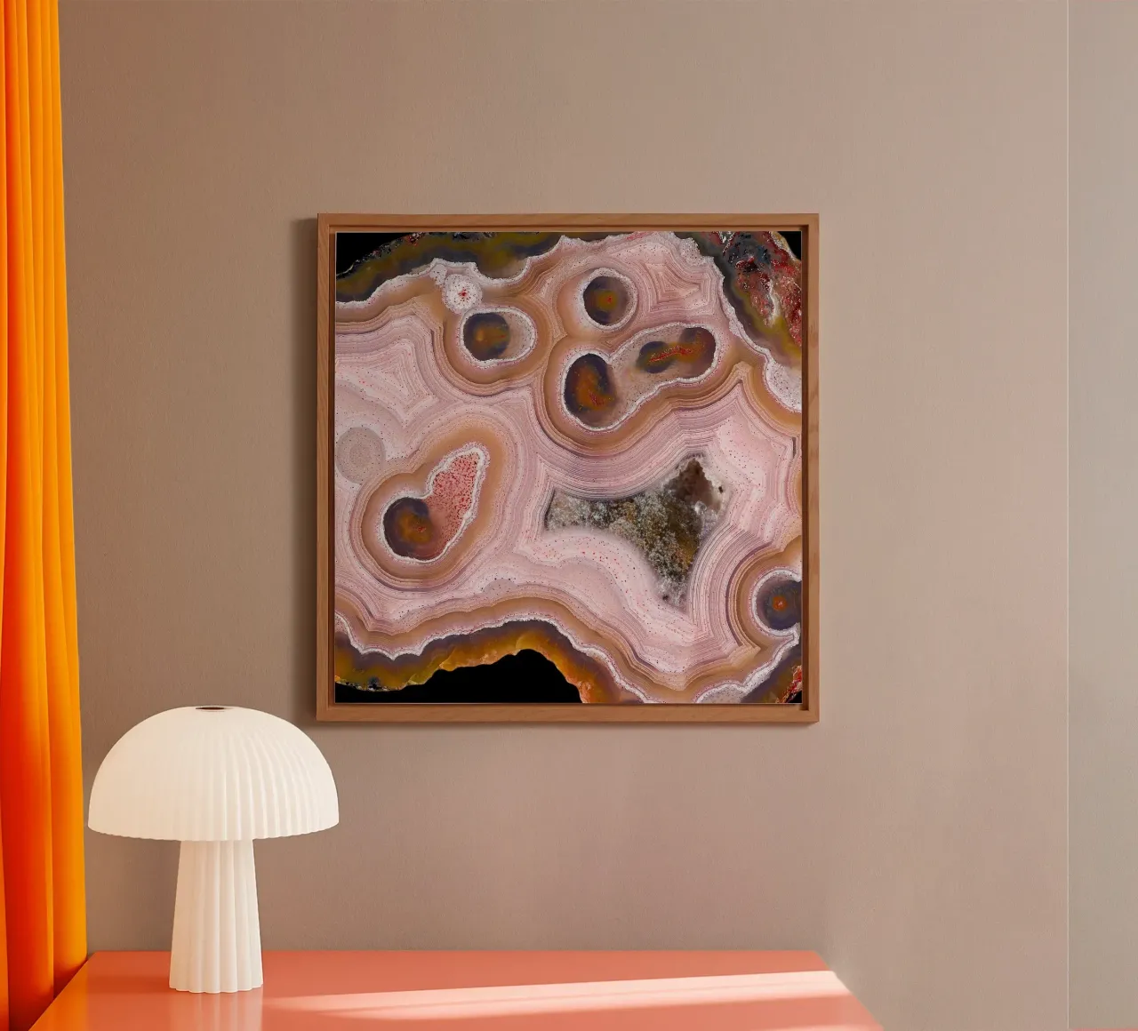 Texture fetta d'agata 33 alluminio dibond da Gemstone Textures