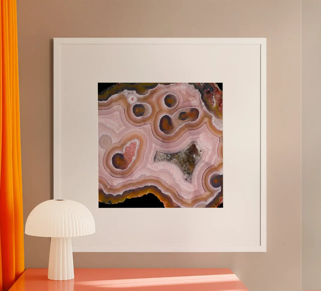 Texture fetta d'agata 33 poster da Gemstone Textures