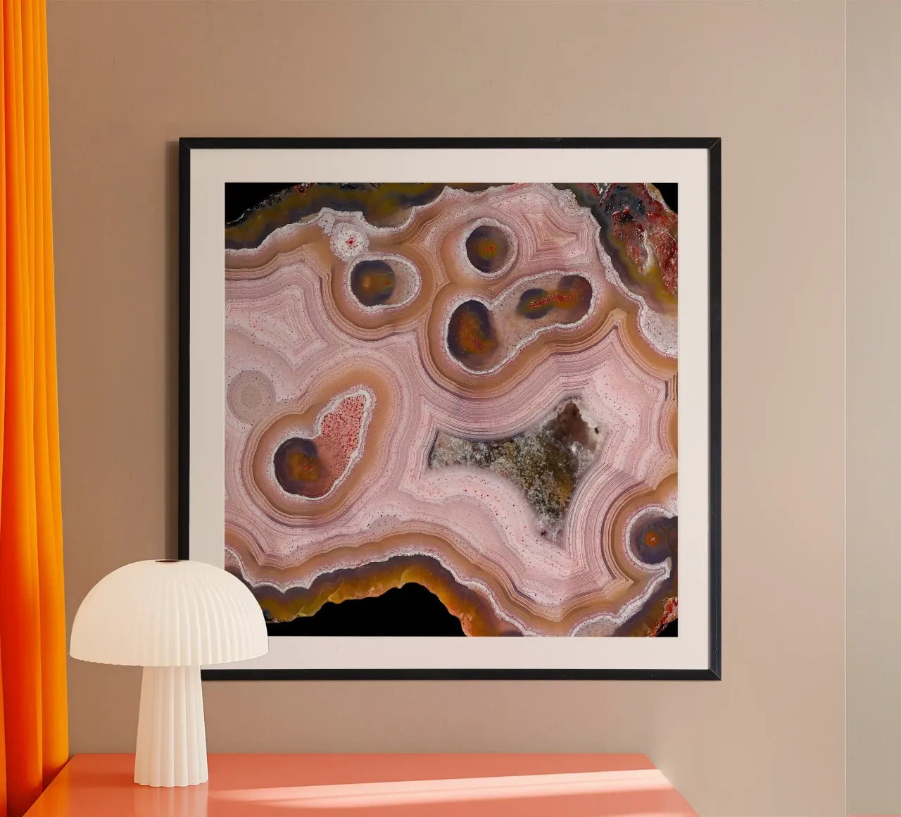 Texture fetta d'agata 33 poster da Gemstone Textures