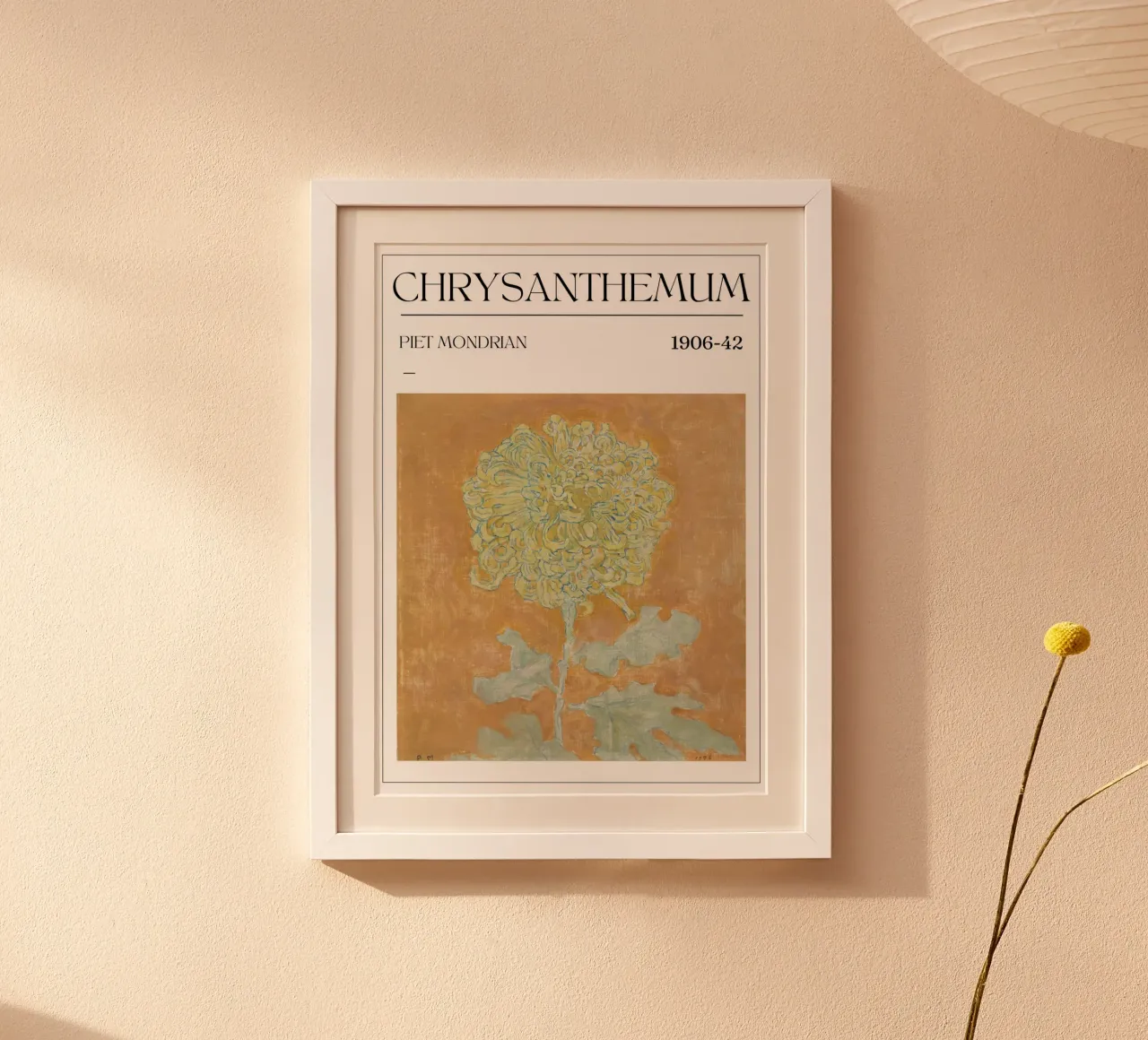 Piet - Mondrian Chrysanthemum - Blume poster da Second Canvas
