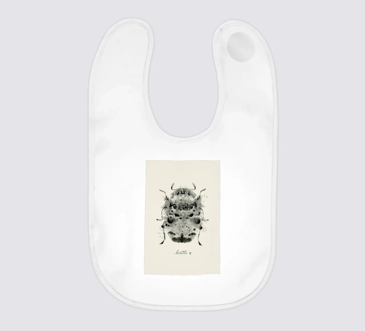 Ink Beetle Greyscale bavaglino da Flora & Fauna