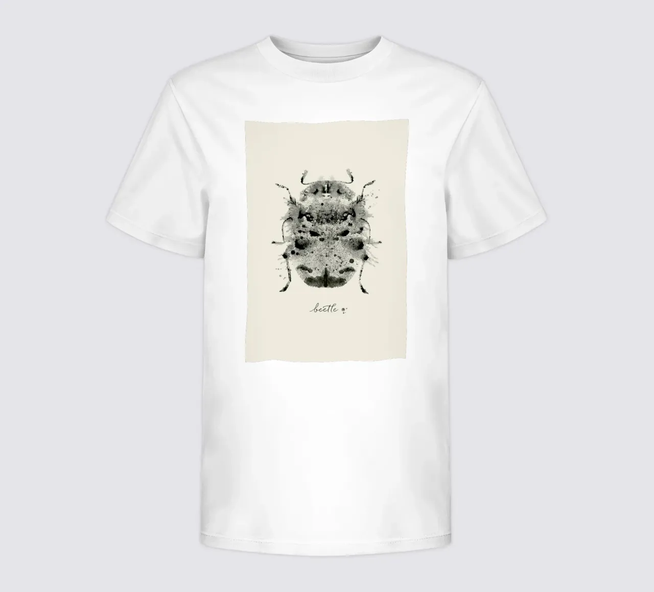 Ink Beetle Greyscale t-shirt bambini da Flora & Fauna