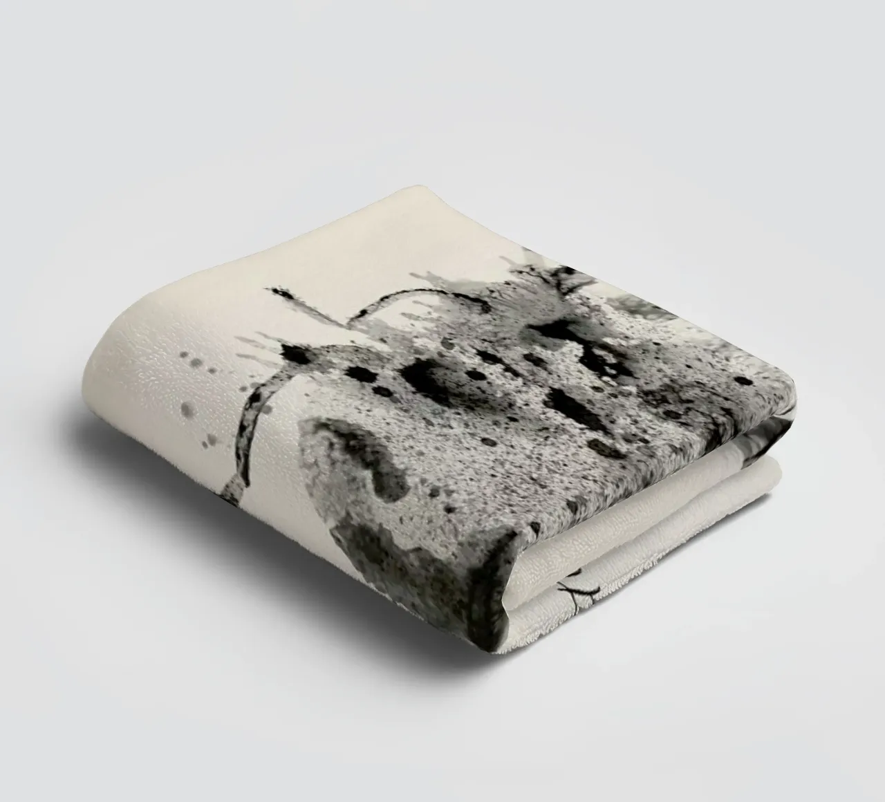 Ink Beetle Greyscale asciugamano da bagno da Flora & Fauna