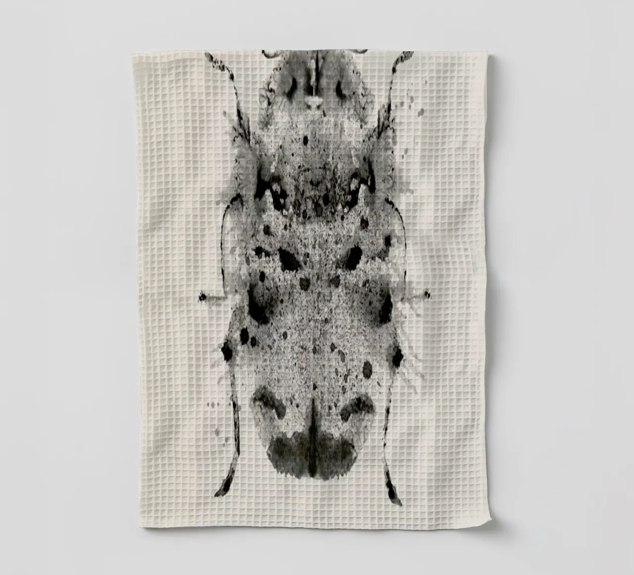 Ink Beetle Greyscale canovaccio da cucina da Flora & Fauna