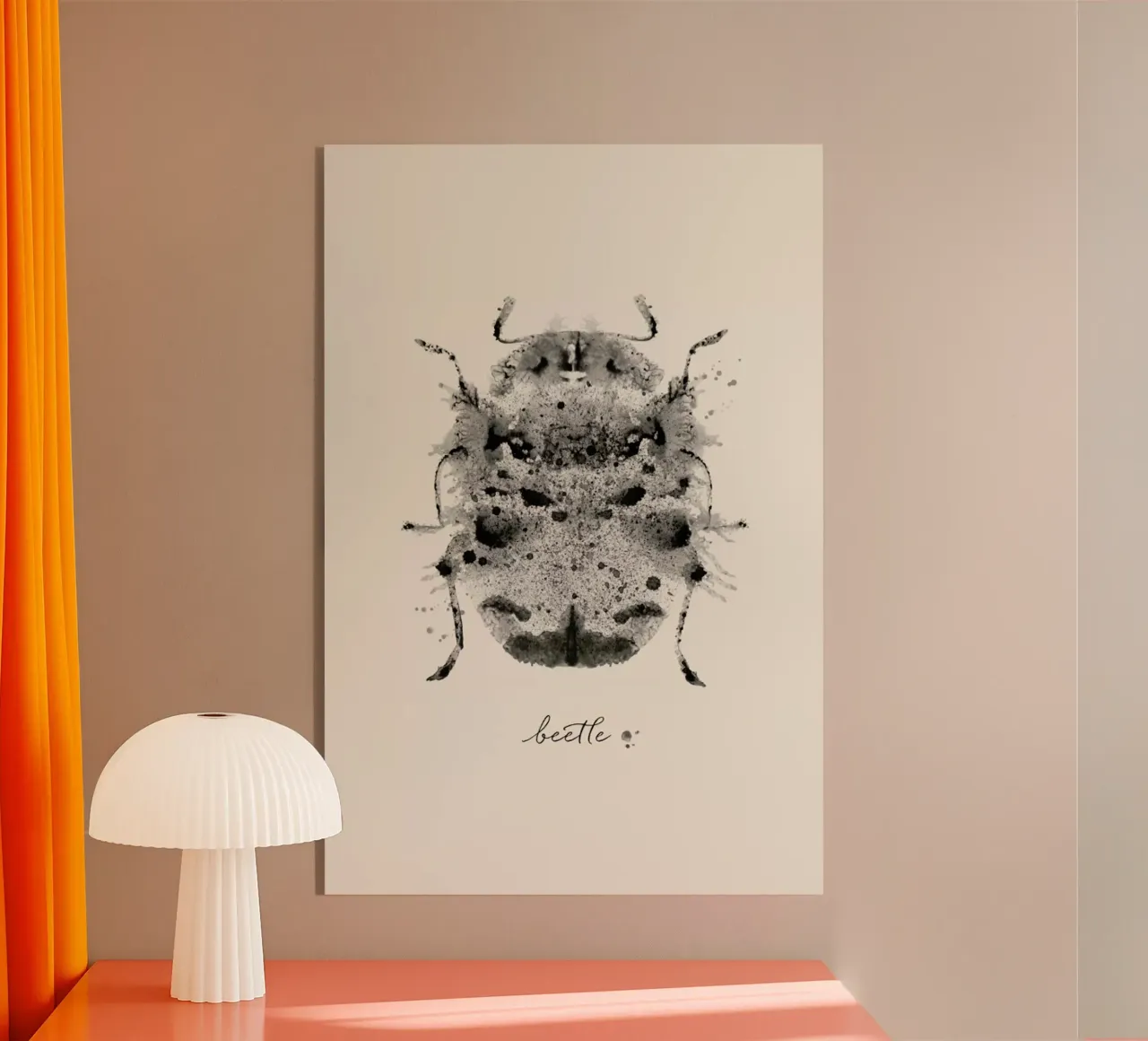 Ink Beetle Greyscale metacrilato de Flora & Fauna