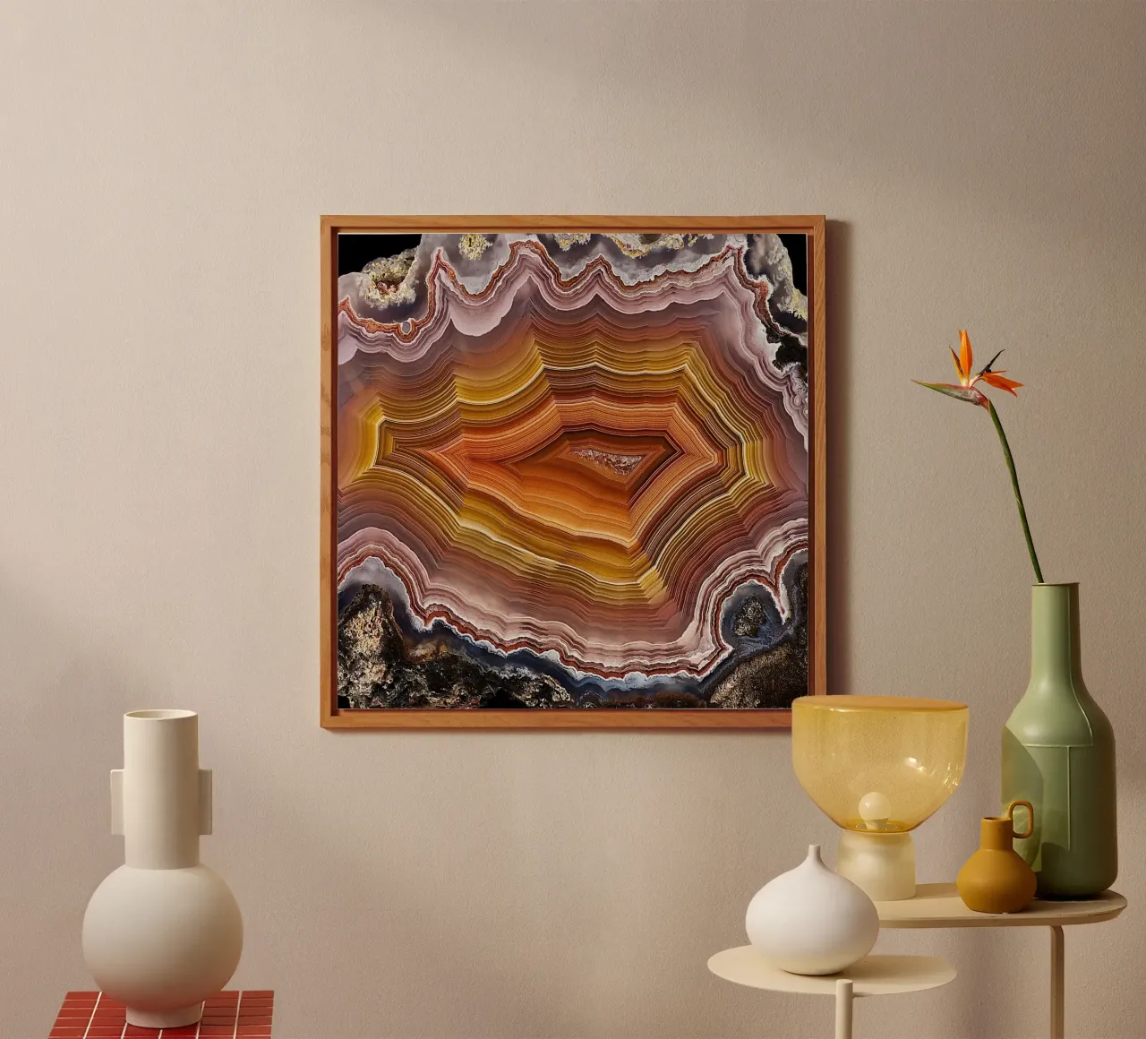 Texture fetta d'agata 34 alluminio dibond da Gemstone Textures