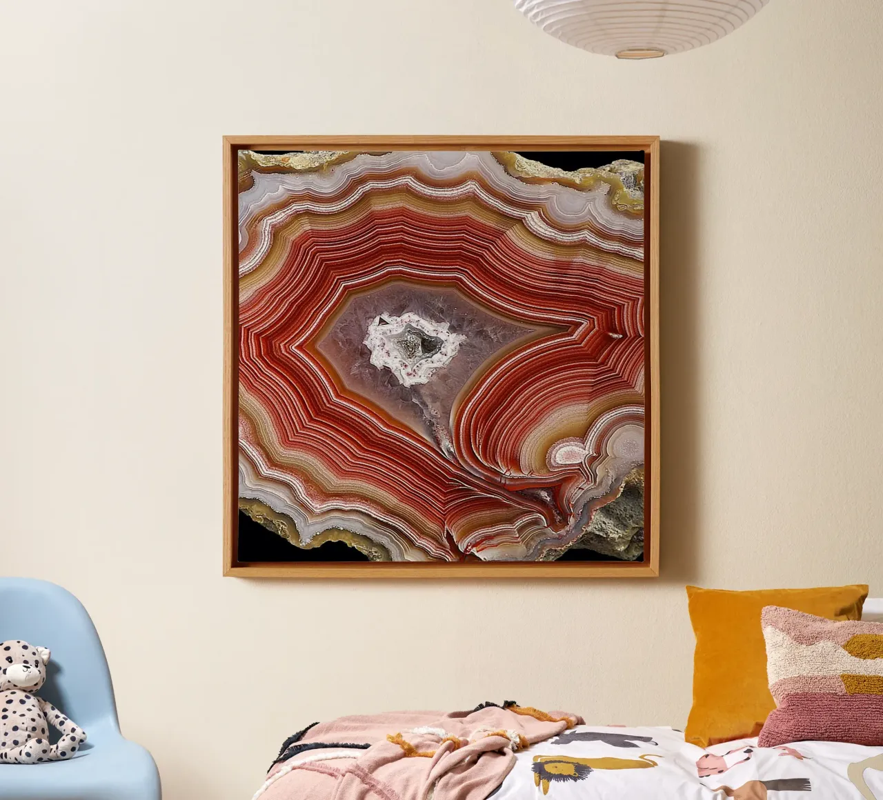 Texture fetta d'agata 37 tela con Cornice a cassetta da Gemstone Textures