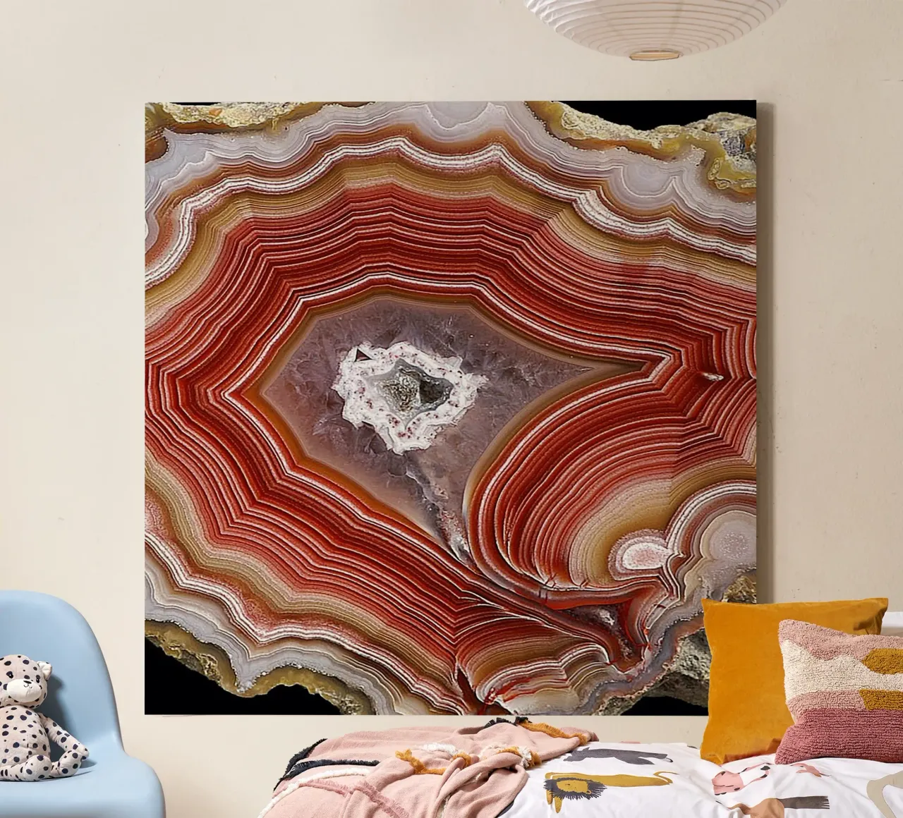 Texture fetta d'agata 37 tela con Cornice a cassetta da Gemstone Textures