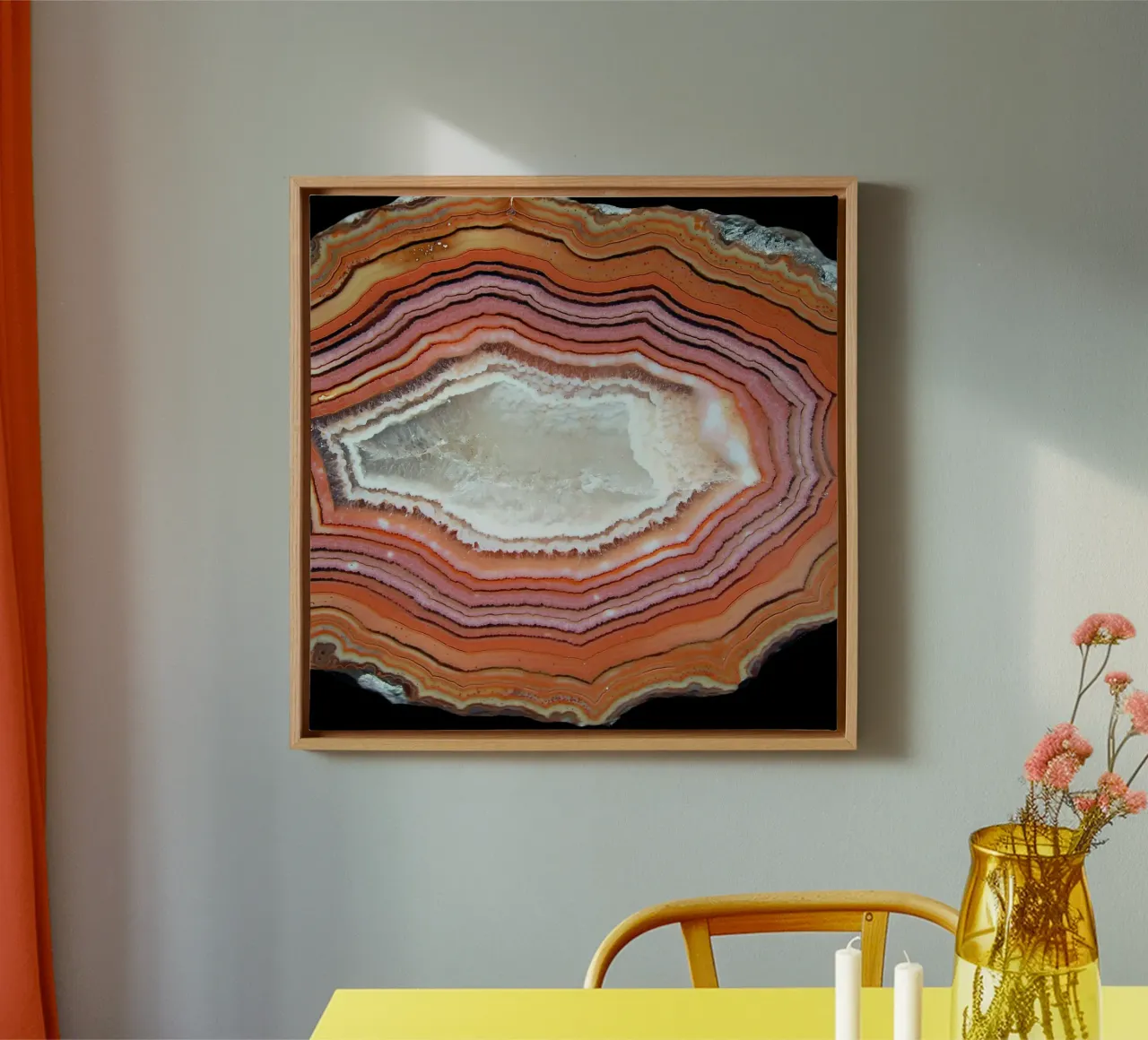 Agate Slice Texture 38 canvas by Gemstone Textures