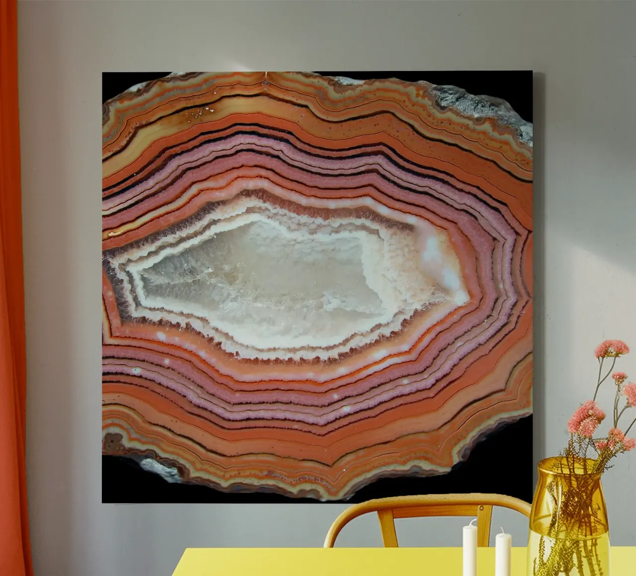 Agate Slice Texture 38 canvas by Gemstone Textures
