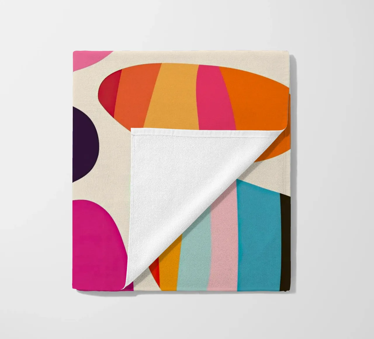 Pietre astratte a strisce colorate | Pittura digitale telo mare da Autofocus