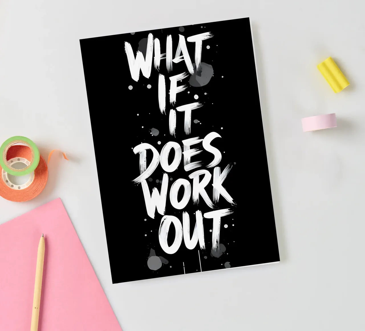 Und wenn es doch klappt? Notizbuch von inspirational quote