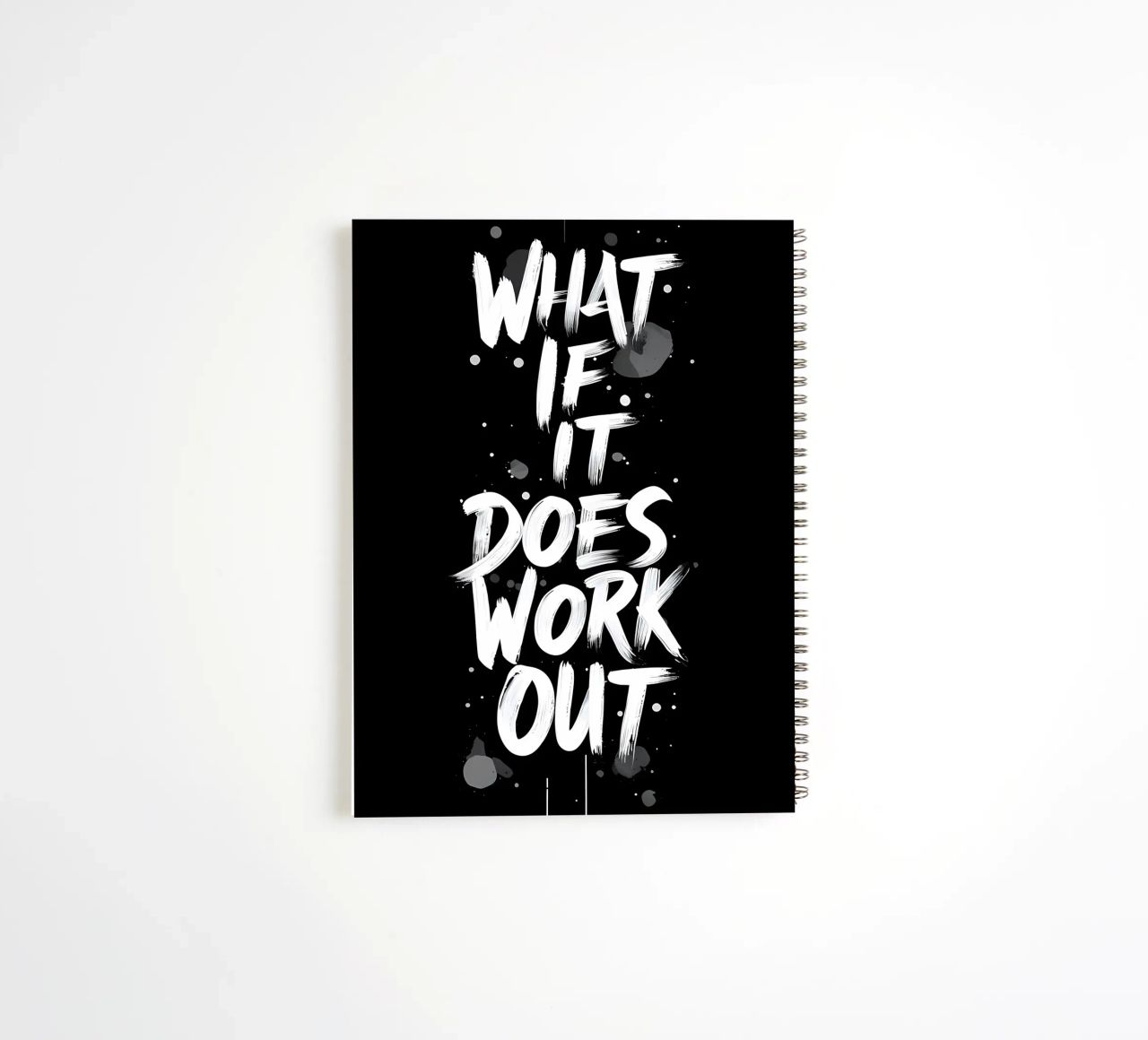 What If It Does Work Out? spiral notebook by inspirational quote