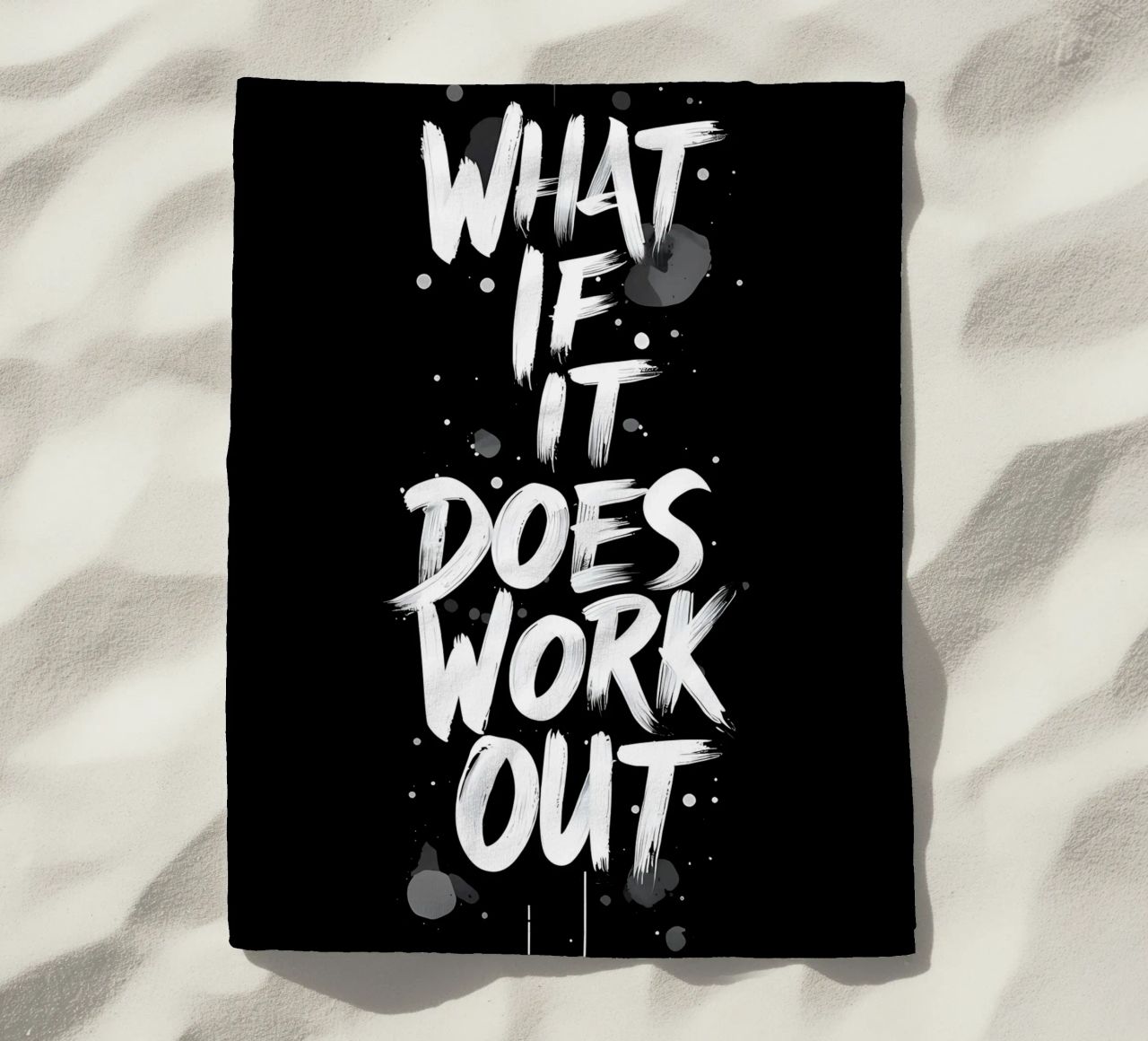 E se funziona? telo mare da inspirational quote