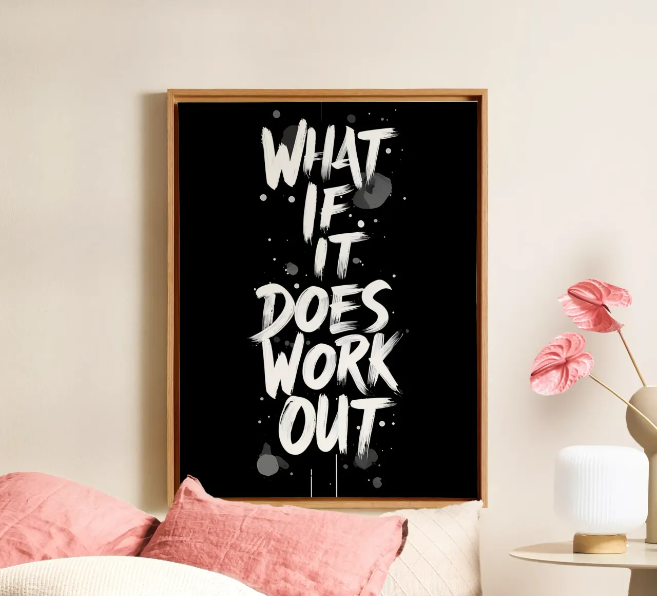 What If It Does Work Out? canvas by inspirational quote