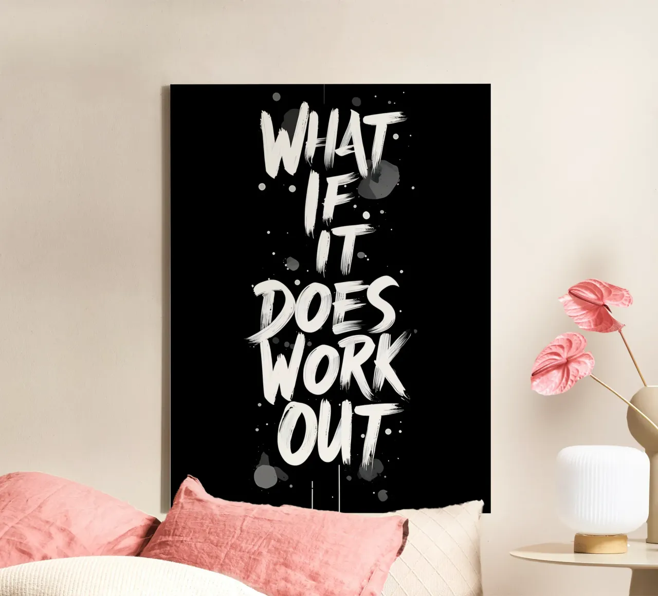 What If It Does Work Out? canvas by inspirational quote