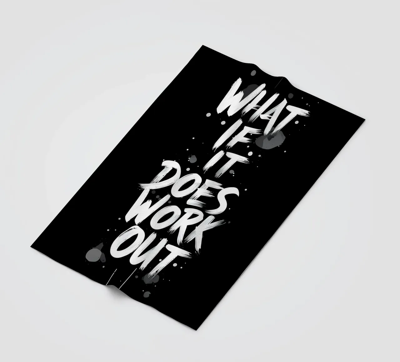 Wat als het wel lukt? fleecedeken van inspirational quote