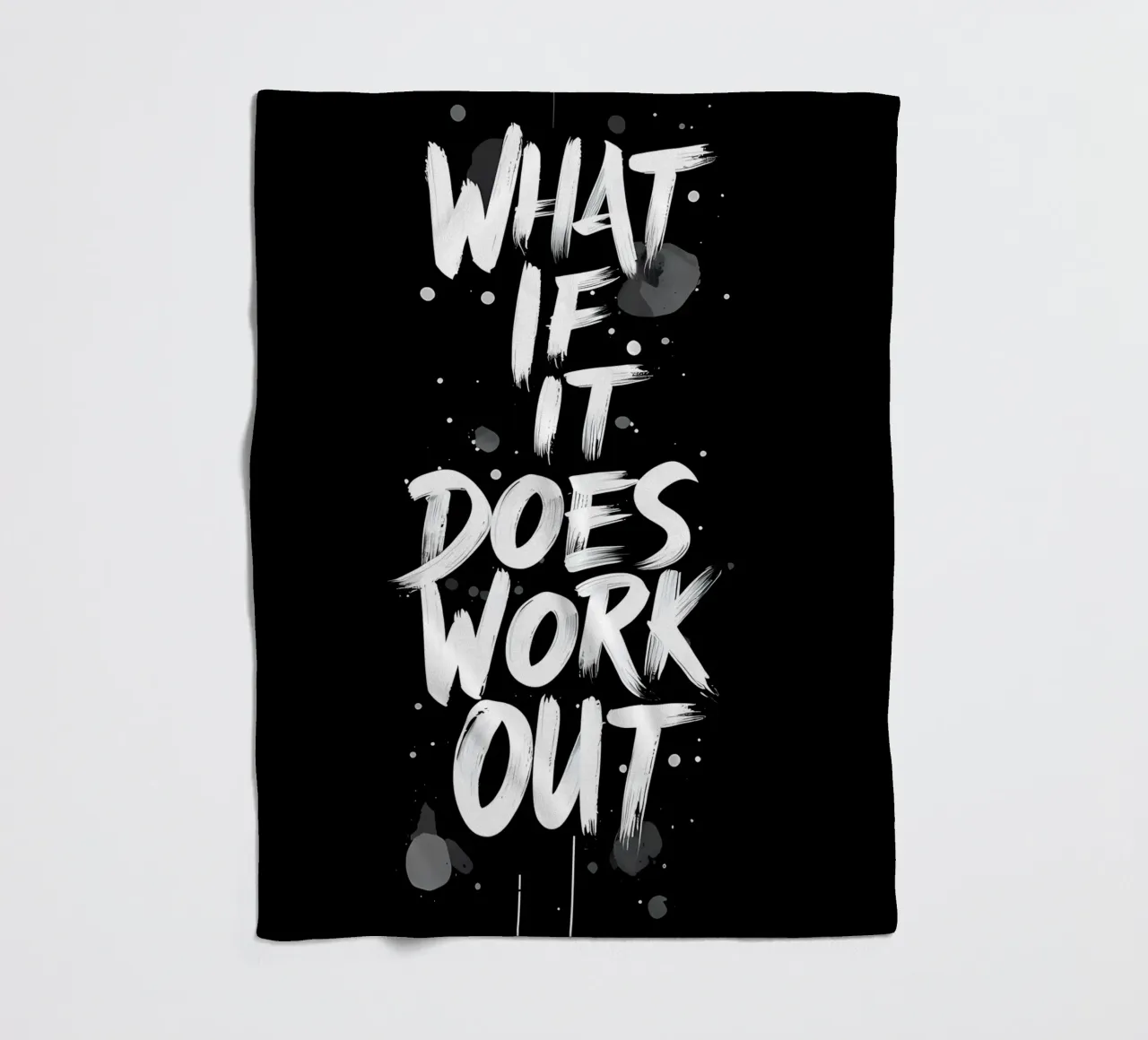 Wat als het wel lukt? fleecedeken van inspirational quote