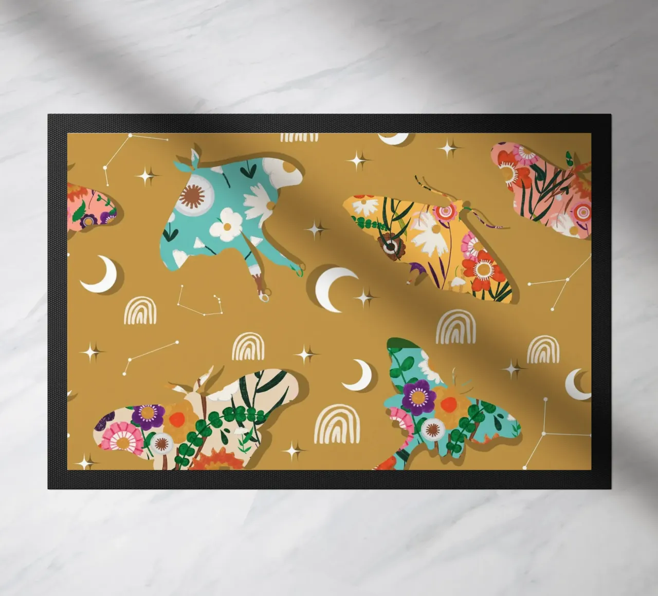 Falene cosmiche floreali - Senape celeste Boho zerbino da susanacosta