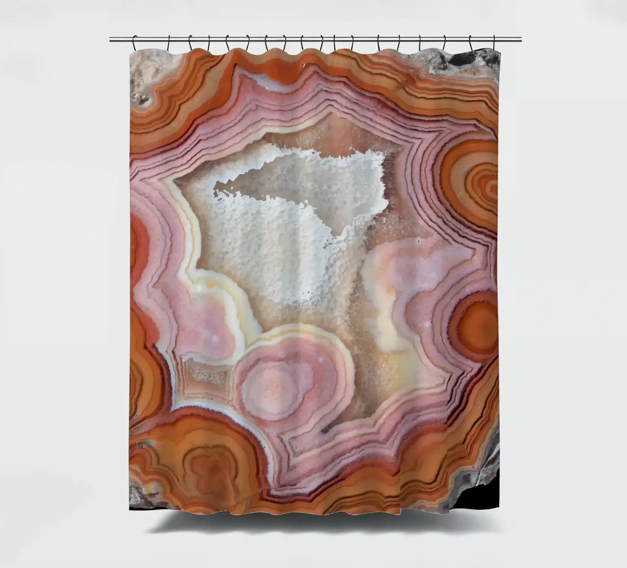 Agate Slice Texture 42 shower curtain by Gemstone Textures