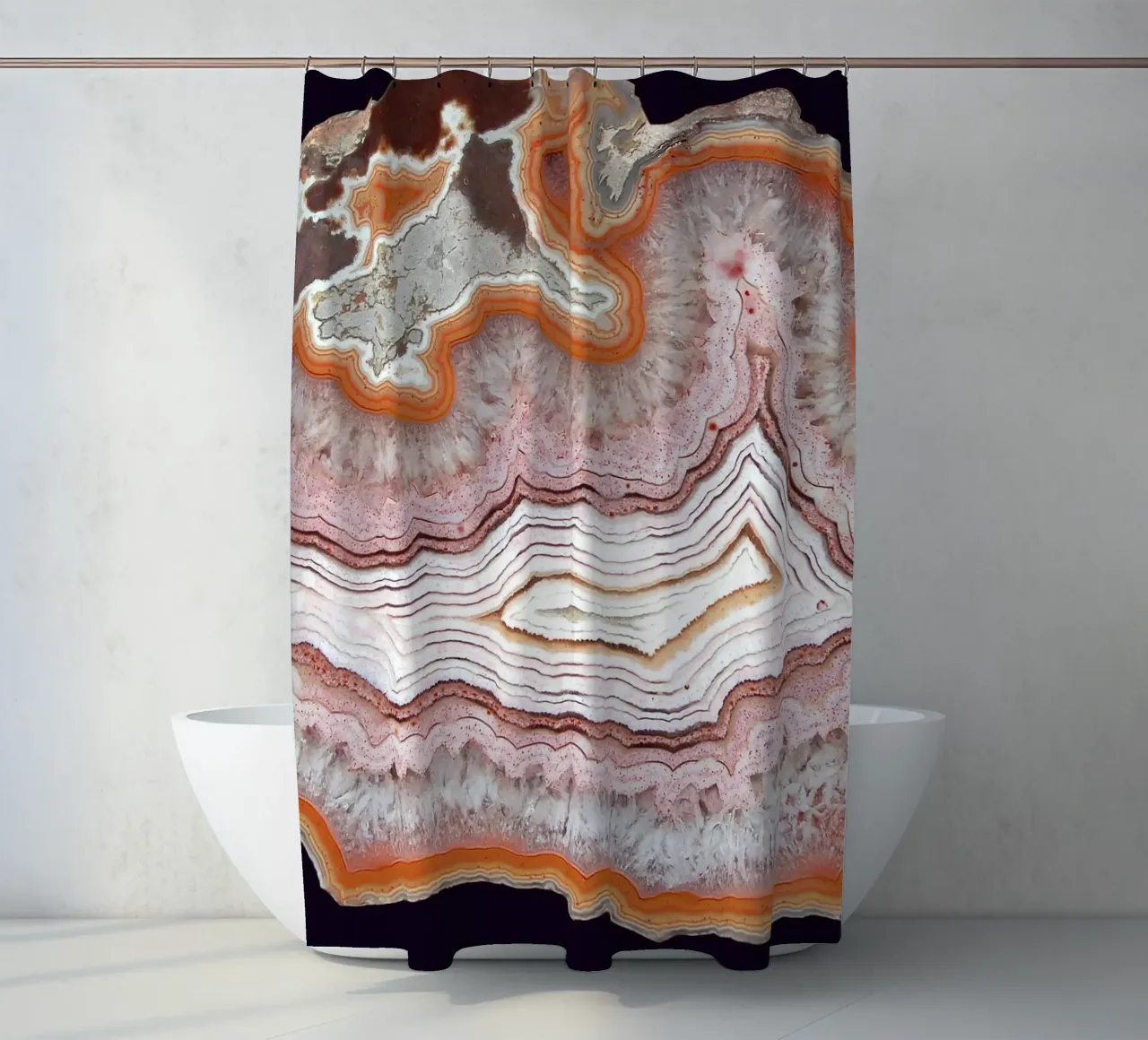 Agate Slice Texture 46 shower curtain by Gemstone Textures