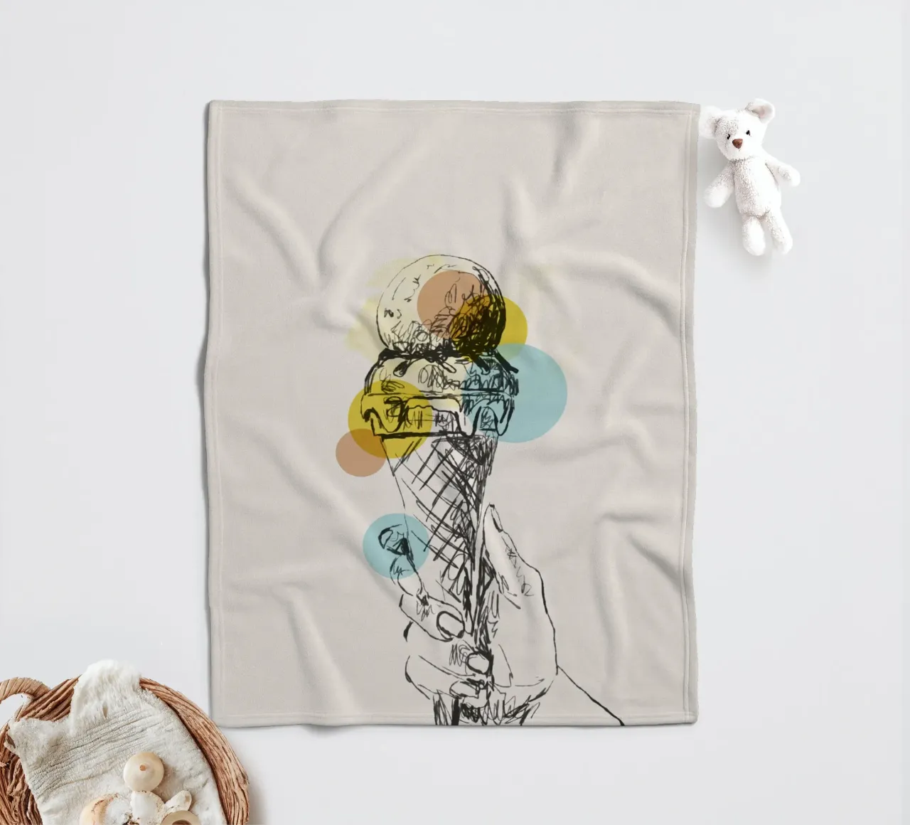 Ice Cream Mood coperta in pile da Indigo Rain