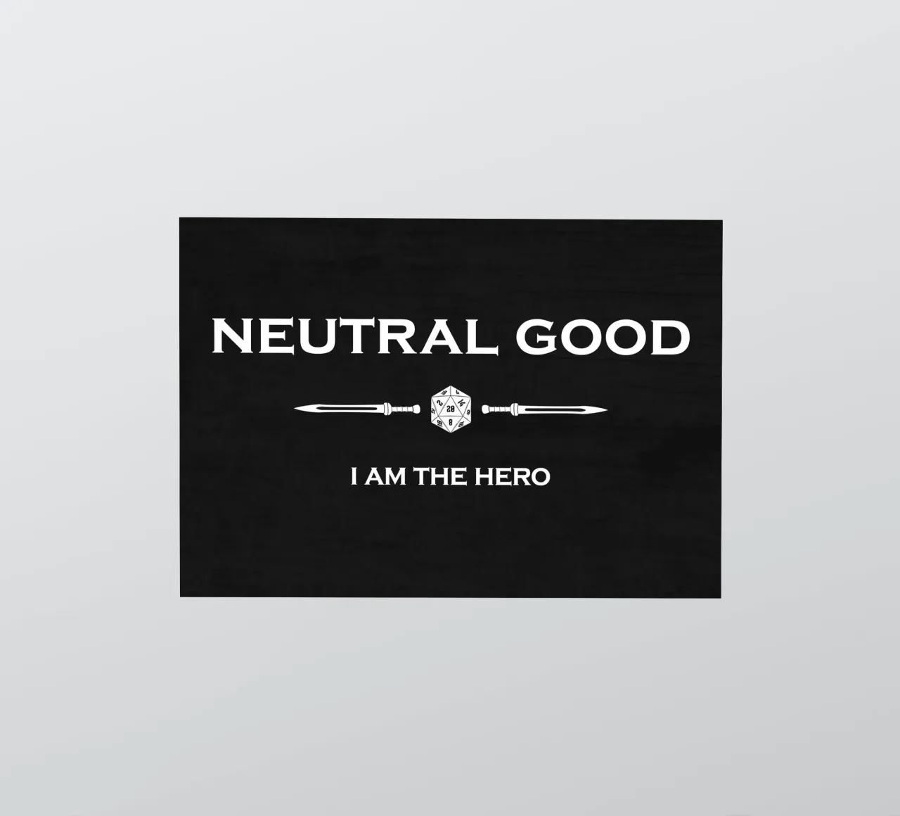 Neutro buono - Io sono l'eroe adesivo da pixelbull - medieval art and more