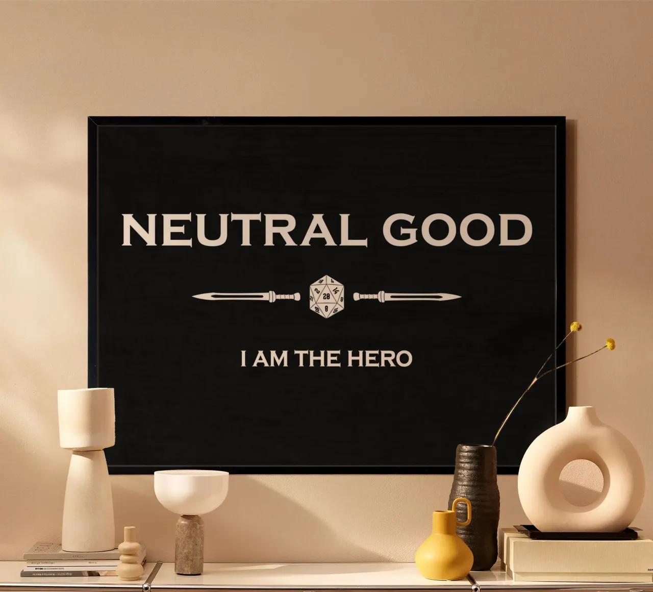 Neutro buono - Io sono l'eroe poster da pixelbull - medieval art and more