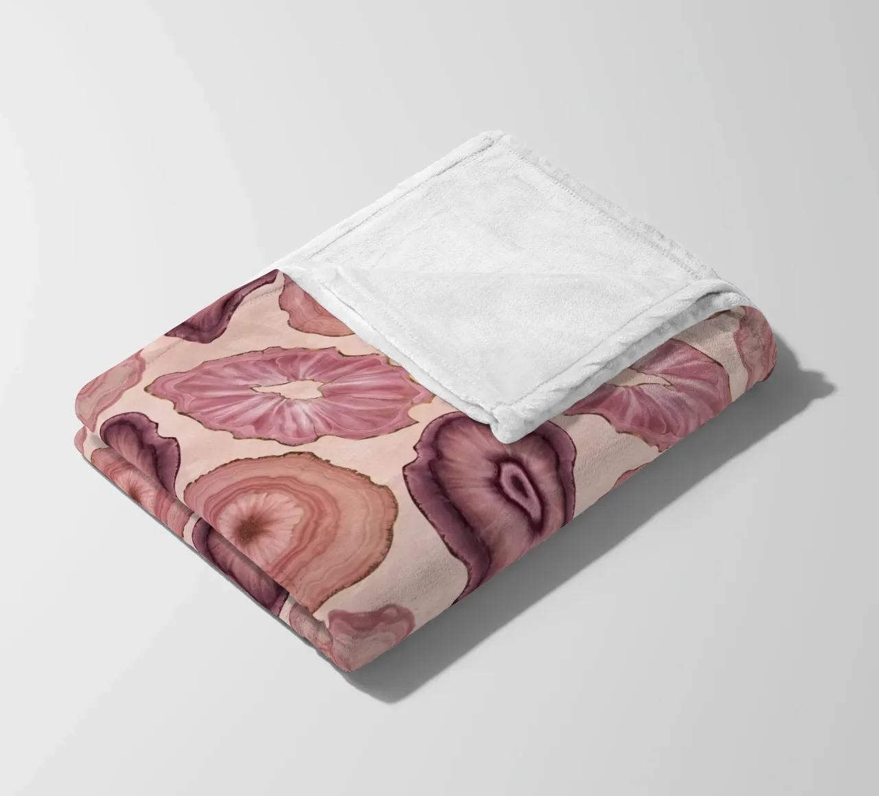 Modello Agata Rosa 01 coperta in pile da Gemstone Textures