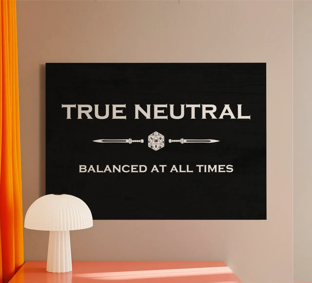 Echt neutraal - altijd in balans canvas met Baklijst van pixelbull - medieval art and more