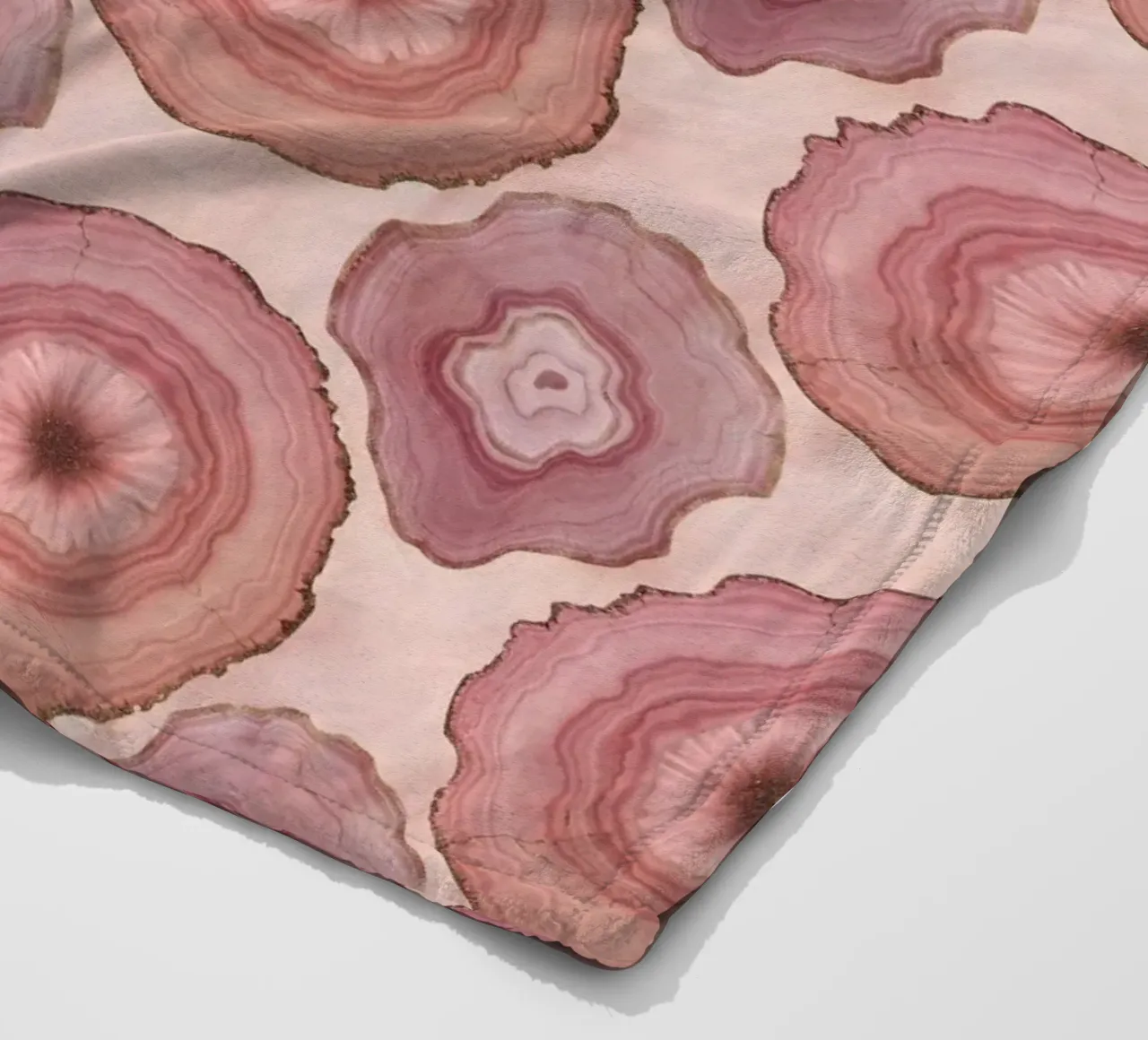 Agata rosa modello 02 coperta in pile da Gemstone Textures