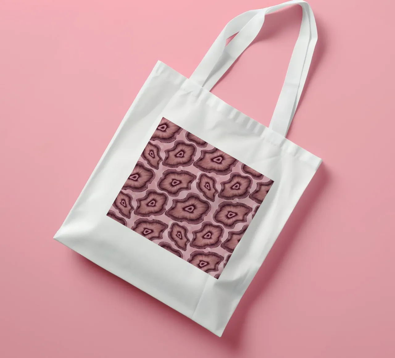 Agata rosa Modello 03 borsa in juta da Gemstone Textures