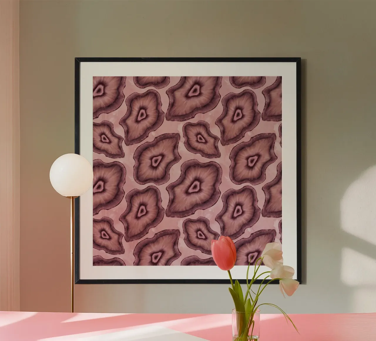 Agata rosa Modello 03 poster da Gemstone Textures