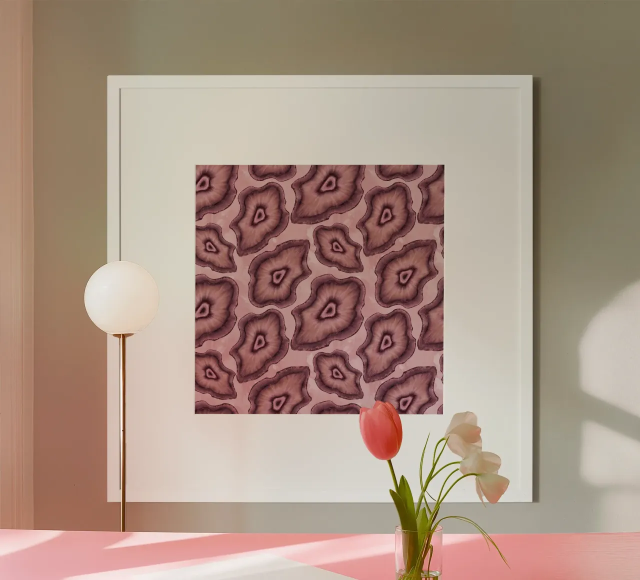 Agata rosa Modello 03 poster da Gemstone Textures