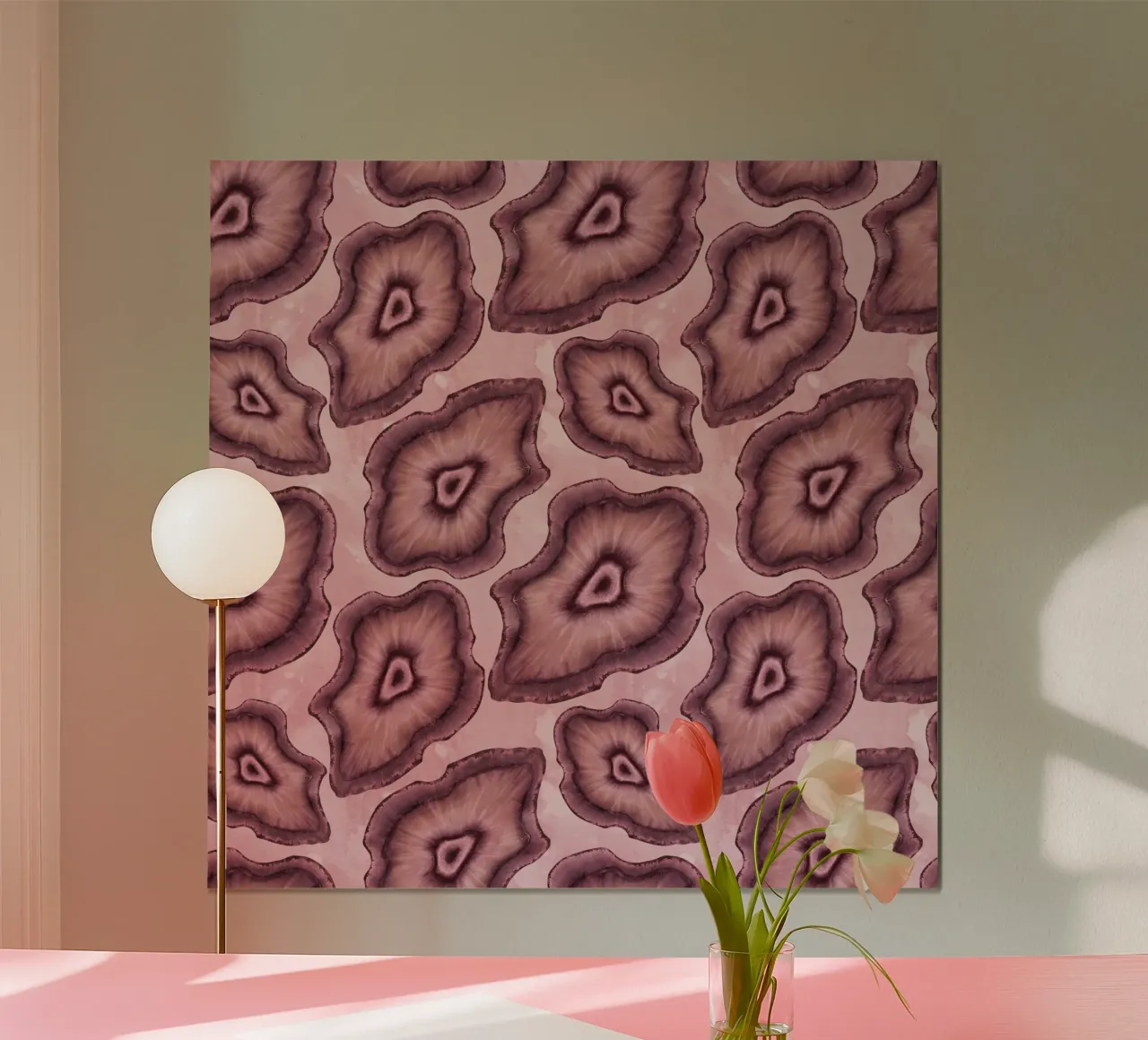 Agata rosa Modello 03 poster da Gemstone Textures